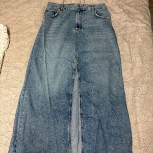 Anthropologie long denim skirt by pilcro